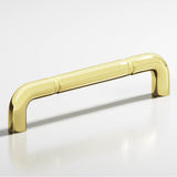 Colonial Bronze - 8'' center-to-center, 8.75'' overall, 0.75'' diameter Wire Cabinet Pull, Appliance Pull, Door Pull, Shower Door Pull with beads hand finished in Polished Brass - Polished Brass