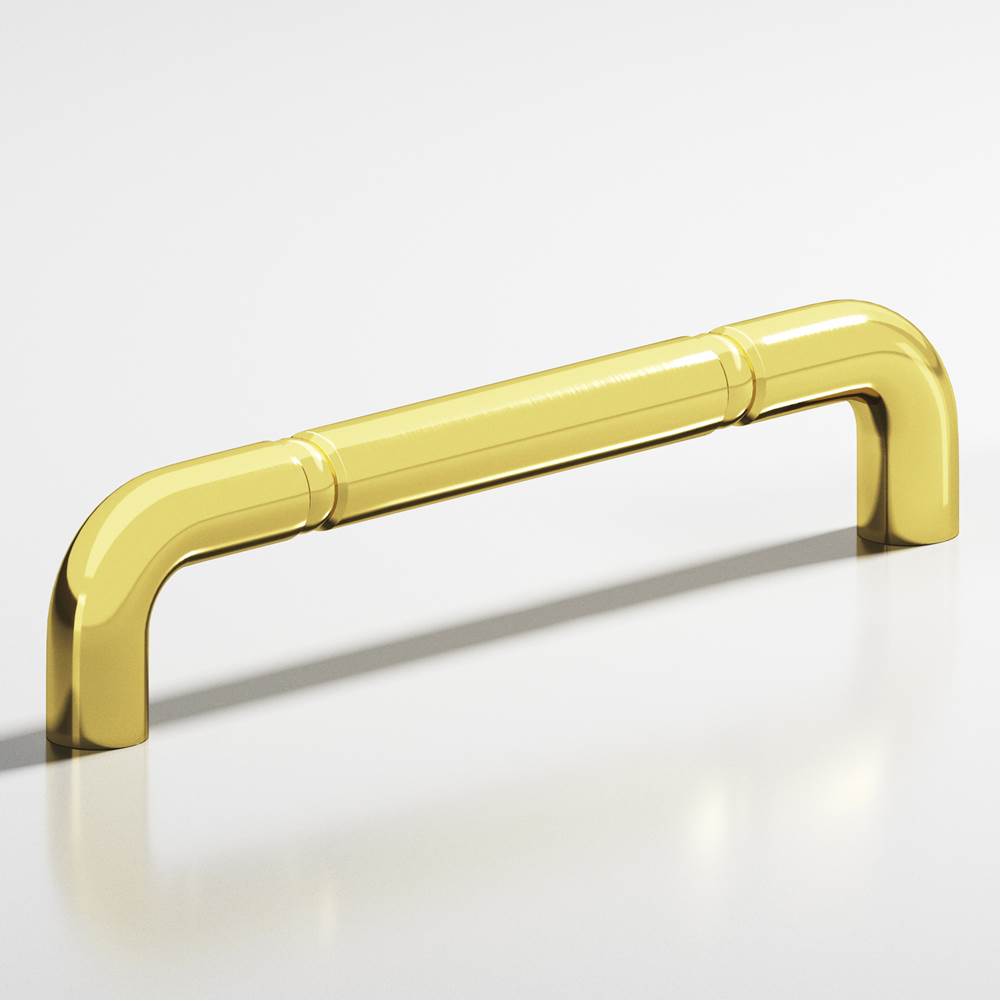 Colonial Bronze - 18'' center-to-center, 18.75'' overall, 0.75'' diameter Wire Appliance Pull, Door Pull, Shower Door Pull with beads hand finished in French Gold - French Gold