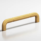 Colonial Bronze - 0.75'' diameter custom length Wire Pull with beads hand finished in Weathered Brass - Weathered Brass
