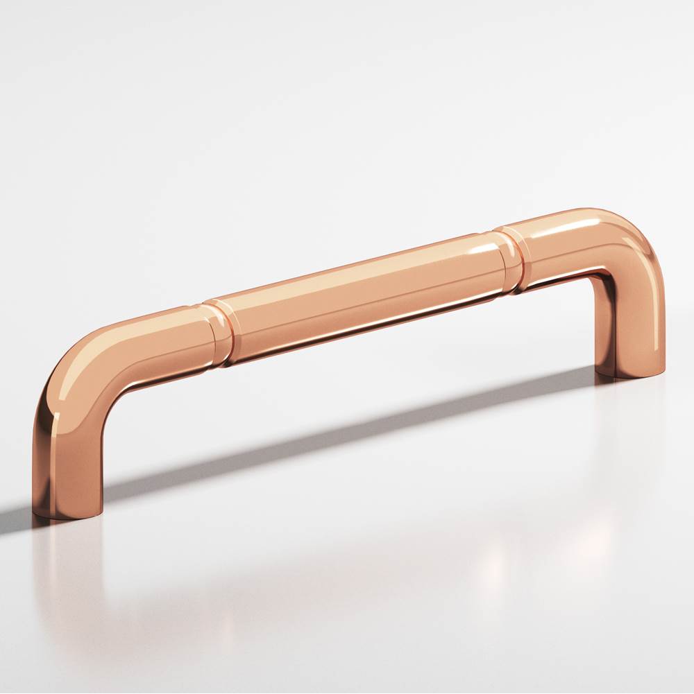 Colonial Bronze - 24'' center-to-center, 24.75'' overall, 0.75'' diameter Wire Appliance Pull, Door Pull, Shower Door Pull with beads hand finished in Polished Copper - Polished Copper