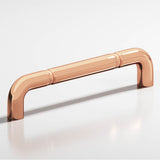 Colonial Bronze - 6'' center-to-center, 6.75'' overall, 0.75'' diameter Wire Cabinet Pull, Appliance Pull, Door Pull, Shower Door Pull with beads hand finished in Polished Copper - Polished Copper