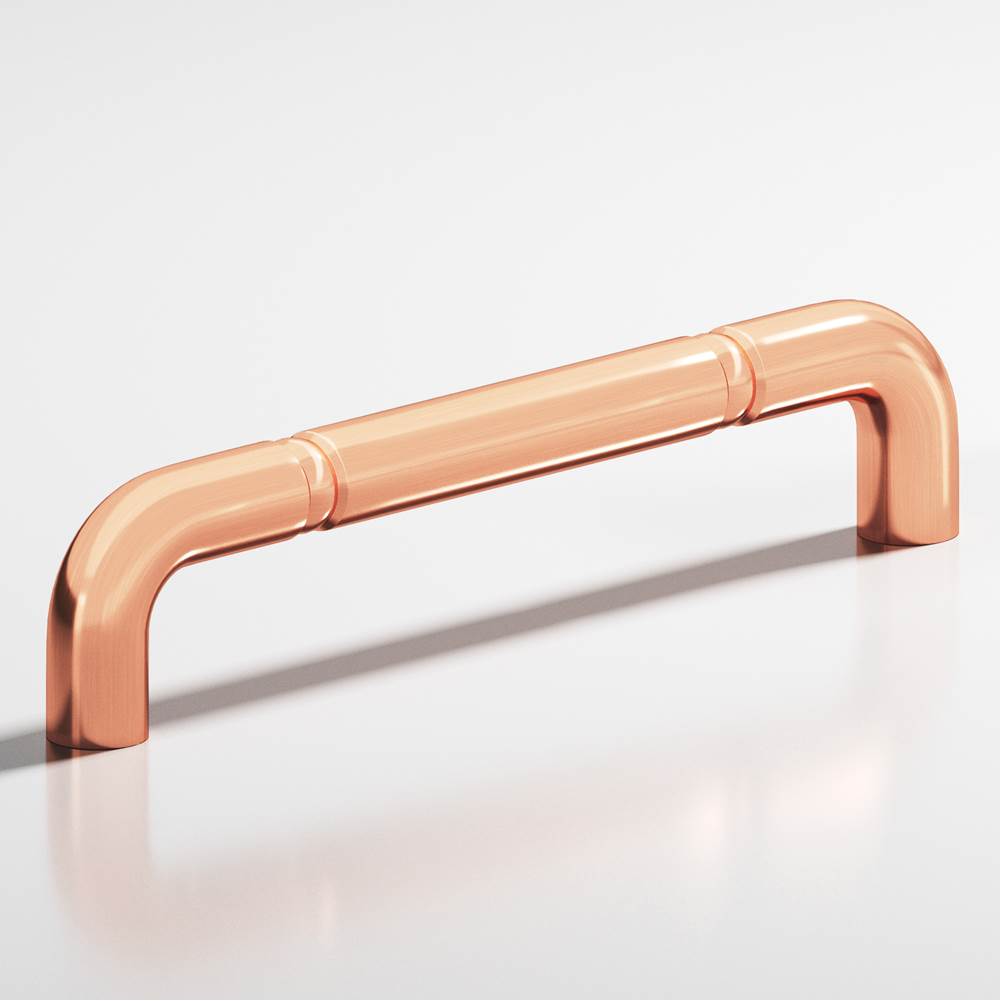 Colonial Bronze - 12'' center-to-center, 12.75'' overall, 0.75'' diameter Wire Appliance Pull, Door Pull, Shower Door Pull with beads hand finished in Satin Copper - Satin Copper
