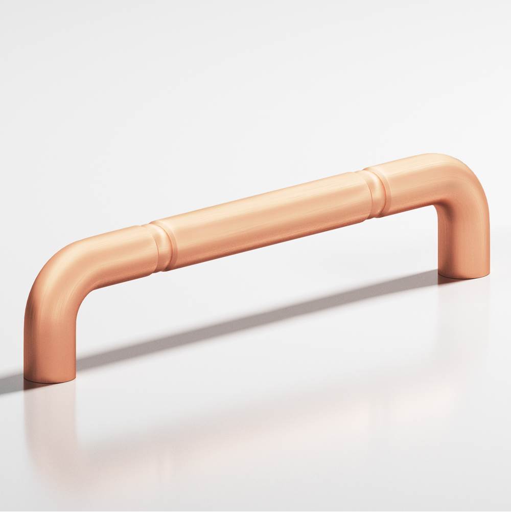 Colonial Bronze - 8'' center-to-center, 8.75'' overall, 0.75'' diameter Wire Cabinet Pull, Appliance Pull, Door Pull, Shower Door Pull with beads hand finished in Matte Satin Copper - Matte Satin Copper