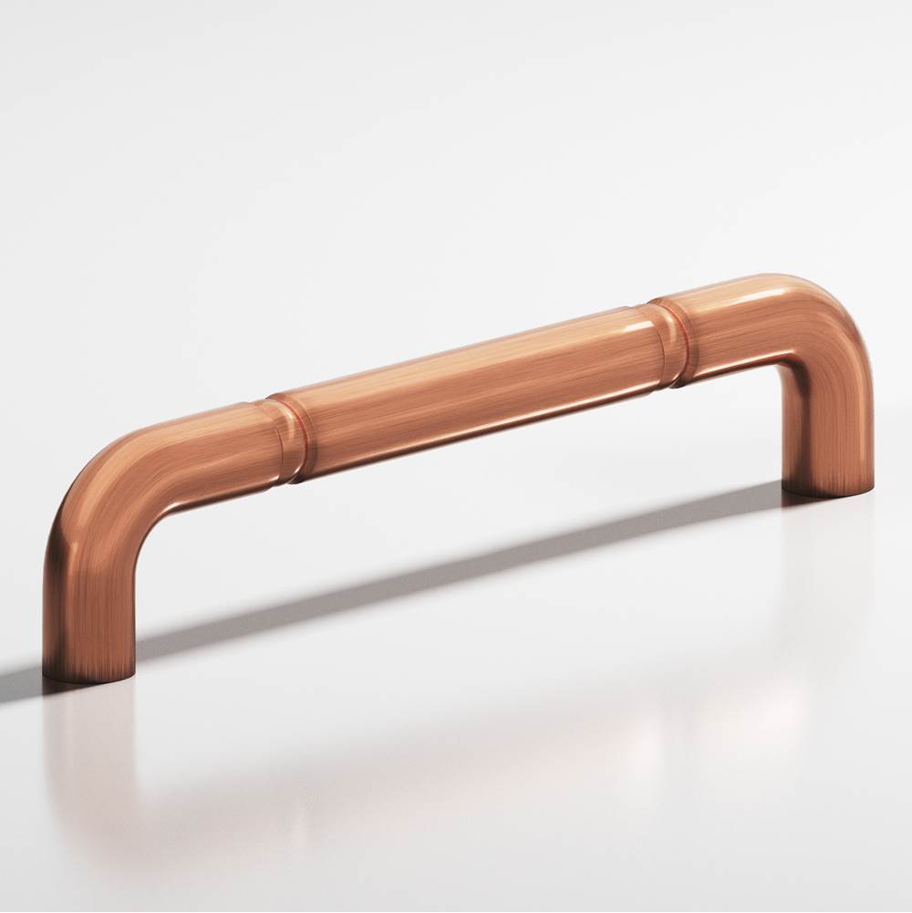 Colonial Bronze - 18'' center-to-center, 18.75'' overall, 0.75'' diameter Wire Appliance Pull, Door Pull, Shower Door Pull with beads hand finished in Antique Copper - Antique Copper