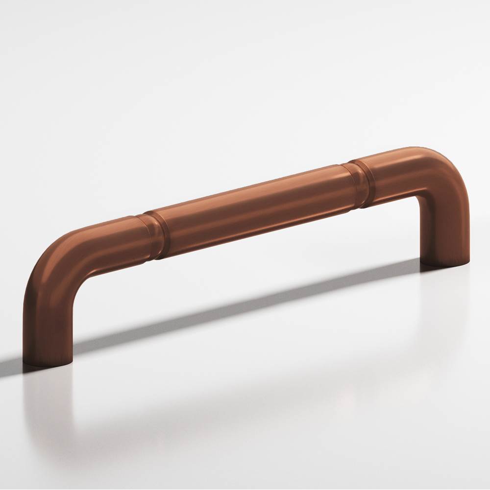 Colonial Bronze - 24'' center-to-center, 24.75'' overall, 0.75'' diameter Wire Appliance Pull, Door Pull, Shower Door Pull with beads hand finished in Matte Antique Copper - Matte Antique Copper