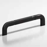 Colonial Bronze - 12'' center-to-center, 12.75'' overall, 0.75'' diameter Wire Appliance Pull, Door Pull, Shower Door Pull with beads hand finished in Satin Black - Satin Black