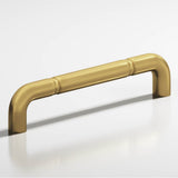 Colonial Bronze - 12'' center-to-center, 12.75'' overall, 0.75'' diameter Wire Appliance Pull, Door Pull, Shower Door Pull with beads hand finished in Satin Brass - Satin Brass