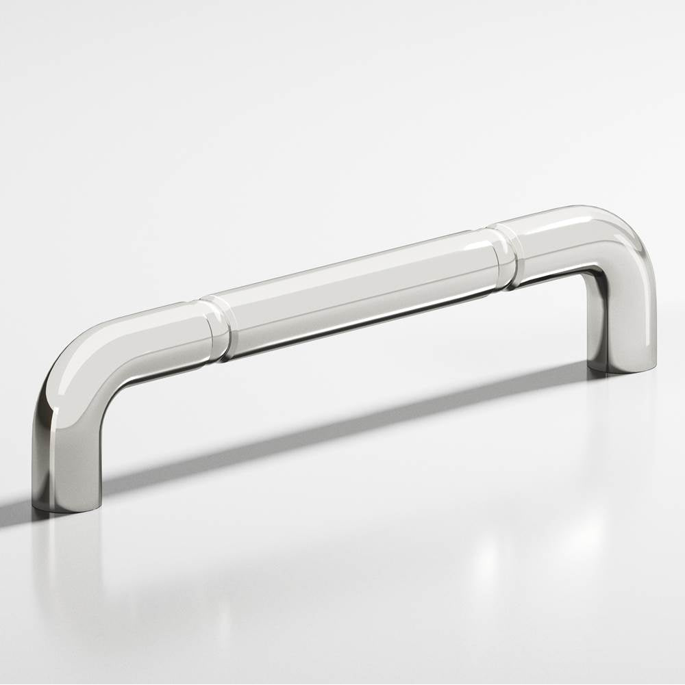 Colonial Bronze - 24'' center-to-center, 24.75'' overall, 0.75'' diameter Wire Appliance Pull, Door Pull, Shower Door Pull with beads hand finished in Polished Nickel - Polished Nickel