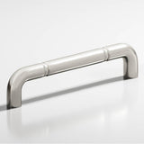 Colonial Bronze - 12'' center-to-center, 12.75'' overall, 0.75'' diameter Wire Appliance Pull, Door Pull, Shower Door Pull with beads hand finished in Satin Nickel - Satin Nickel