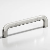 Colonial Bronze - 18'' center-to-center, 18.75'' overall, 0.75'' diameter Wire Appliance Pull, Door Pull, Shower Door Pull with beads hand finished in Nickel Stainless - Nickel Stainless