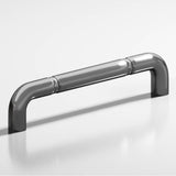 Colonial Bronze - 12'' center-to-center, 12.75'' overall, 0.75'' diameter Wire Appliance Pull, Door Pull, Shower Door Pull with beads hand finished in Graphite - Graphite