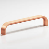 Colonial Bronze - 1'' diameter custom length Half-round wire Pull hand finished in Matte Satin Copper - Matte Satin Copper