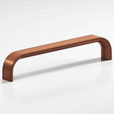 Colonial Bronze - 18'' center-to-center, 18.5'' overall, 1'' diameter Half-round wire Appliance Pull, Door Pull, Shower Door Pull hand finished in Matte Antique Copper - Matte Antique Copper