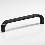 Colonial Bronze - 0.625'' diameter custom length Half-round wire Pull hand finished in Satin Black - Satin Black