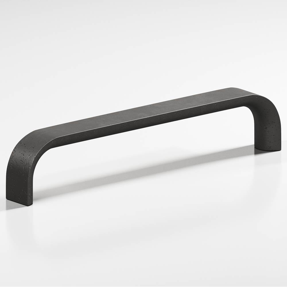 Colonial Bronze - 10'' center-to-center, 10.3125'' overall, 0.625'' diameter Half-round wire Cabinet Pull hand finished in Distressed Satin Black - Distressed Satin Black