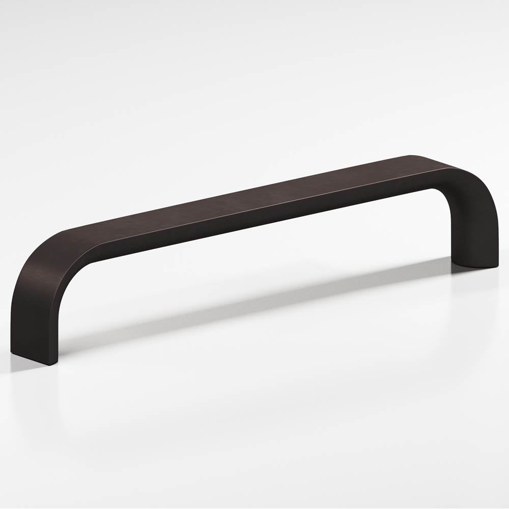 Colonial Bronze - 24'' center-to-center, 24.5'' overall, 1'' diameter Half-round wire Appliance Pull, Door Pull, Shower Door Pull hand finished in Matte Dark Statuary Bronze - Matte Dark Statuary Bronze
