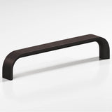 Colonial Bronze - 18'' center-to-center, 18.5'' overall, 1'' diameter Half-round wire Appliance Pull, Door Pull, Shower Door Pull hand finished in Matte Dark Statuary Bronze - Matte Dark Statuary Bronze
