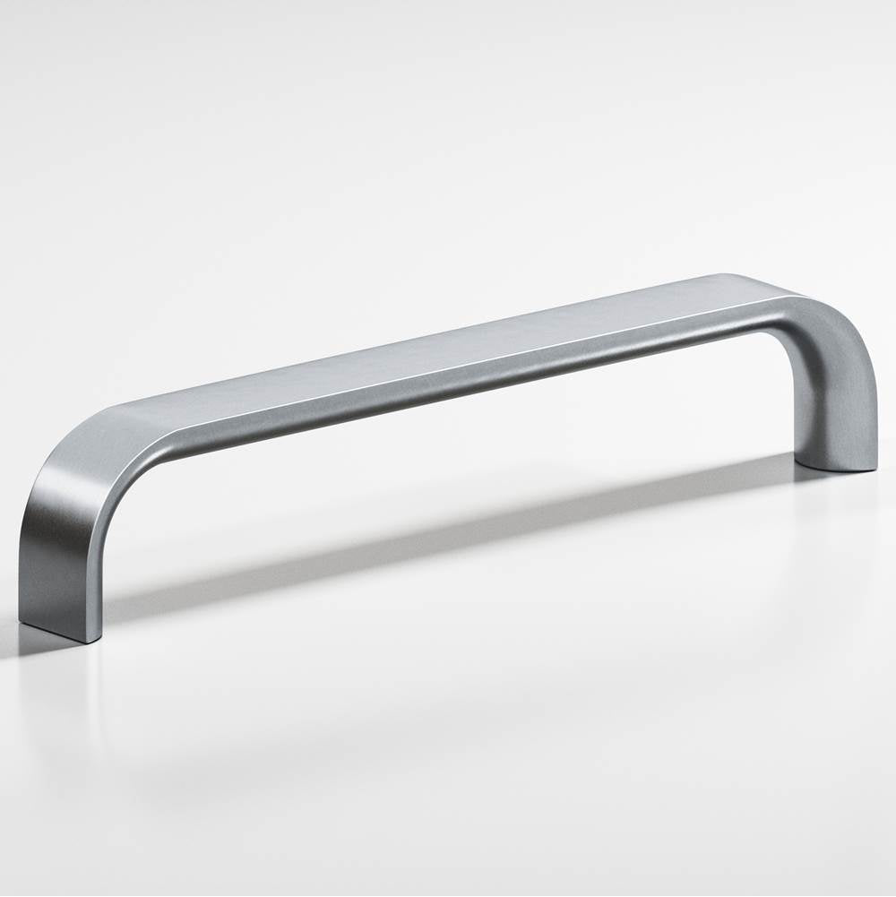 Colonial Bronze - 0.625'' diameter custom length Half-round wire Pull hand finished in Satin Chrome - Satin Chrome