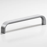 Colonial Bronze - 24'' center-to-center, 24.5'' overall, 1'' diameter Half-round wire Appliance Pull, Door Pull, Shower Door Pull hand finished in Matte Satin Chrome - Matte Satin Chrome