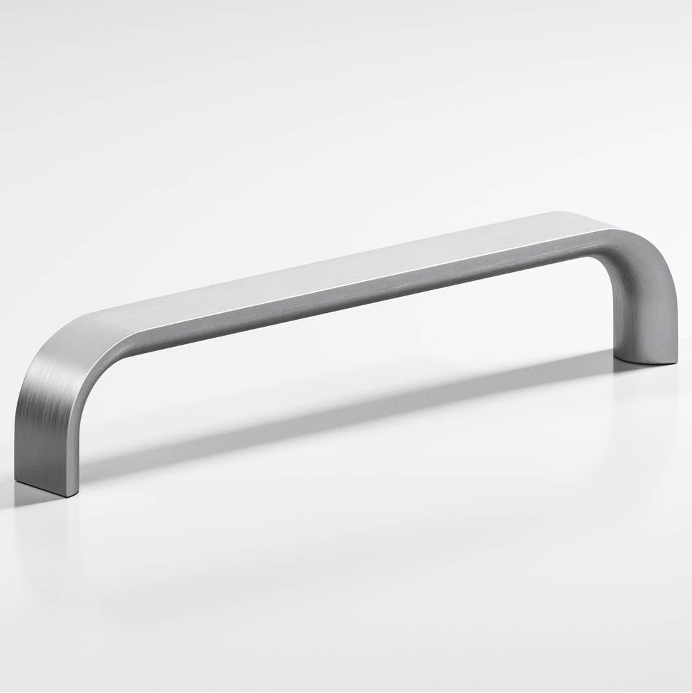 Colonial Bronze - 1'' diameter custom length Half-round wire Pull hand finished in Matte Satin Chrome - Matte Satin Chrome