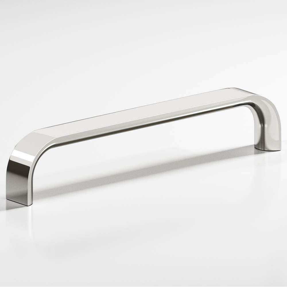 Colonial Bronze - 10'' center-to-center, 10.5'' overall, 1'' diameter Half-round wire Appliance Pull, Door Pull, Shower Door Pull hand finished in Polished Nickel - Polished Nickel