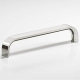 Colonial Bronze - 12'' center-to-center, 12.5'' overall, 1'' diameter Half-round wire Appliance Pull, Door Pull, Shower Door Pull hand finished in Polished Nickel - Polished Nickel