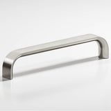 Colonial Bronze - 6'' center-to-center, 6.5'' overall, 1'' diameter Half-round wire Appliance Pull, Door Pull, Shower Door Pull hand finished in Satin Nickel - Satin Nickel