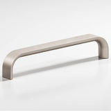 Colonial Bronze - 0.625'' diameter custom length Half-round wire Pull hand finished in Matte Satin Nickel - Matte Satin Nickel