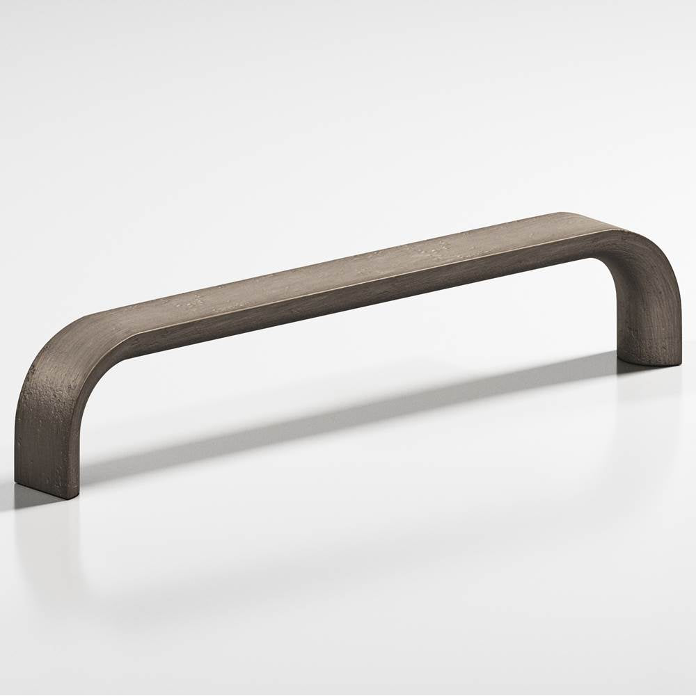 Colonial Bronze - 12'' center-to-center, 12.5'' overall, 1'' diameter Half-round wire Appliance Pull, Door Pull, Shower Door Pull hand finished in Distressed Pewter - Distressed Pewter