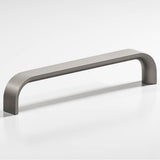 Colonial Bronze - 10'' center-to-center, 10.5'' overall, 1'' diameter Half-round wire Appliance Pull, Door Pull, Shower Door Pull hand finished in Frost Nickel - Frost Nickel
