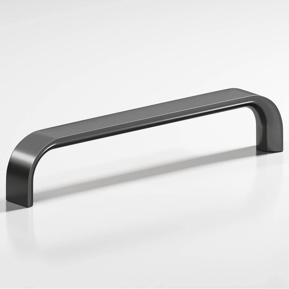 Colonial Bronze - 6'' center-to-center, 6.3125'' overall, 0.625'' diameter Half-round wire Cabinet Pull hand finished in Graphite - Graphite