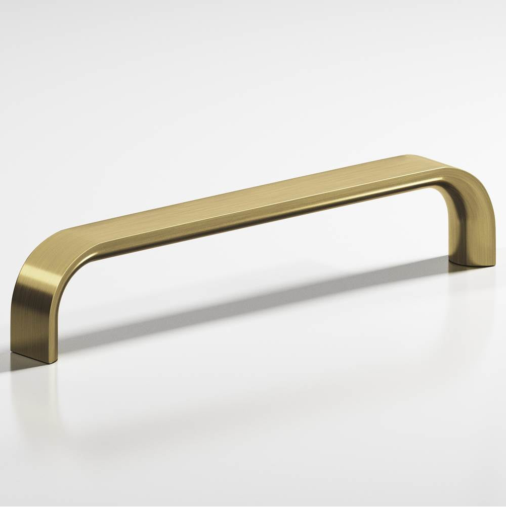 Colonial Bronze - 4'' center-to-center, 4.3125'' overall, 0.625'' diameter Half-round wire Cabinet Pull hand finished in Antique Brass - Antique Brass