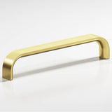Colonial Bronze - 24'' center-to-center, 24.5'' overall, 1'' diameter Half-round wire Appliance Pull, Door Pull, Shower Door Pull hand finished in Matte Satin Brass - Matte Satin Brass