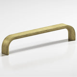 Colonial Bronze - 10'' center-to-center, 10.3125'' overall, 0.625'' diameter Half-round wire Cabinet Pull hand finished in Distressed Antique Brass - Distressed Antique Brass