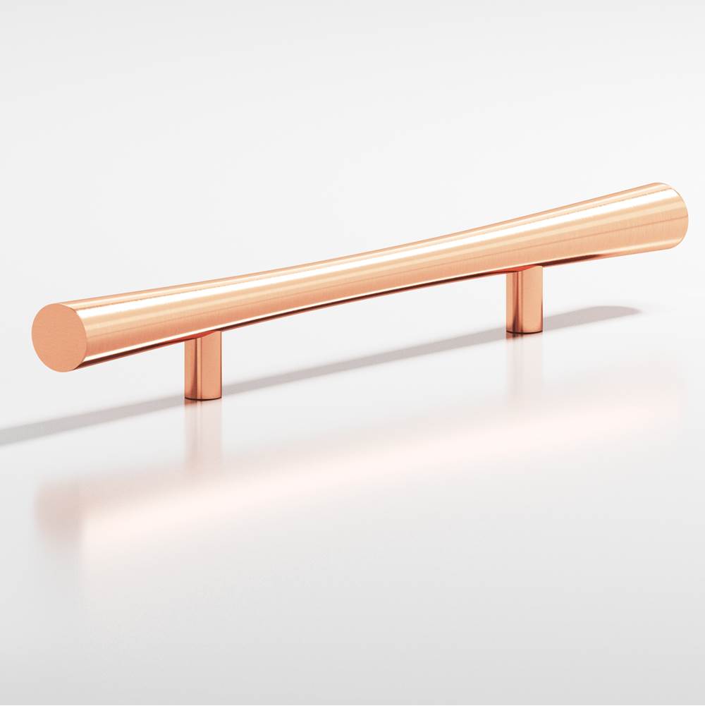 Colonial Bronze - 1.25'' max diameter custom length Hourglass Pull with straight posts hand finished in Satin Copper - Satin Copper