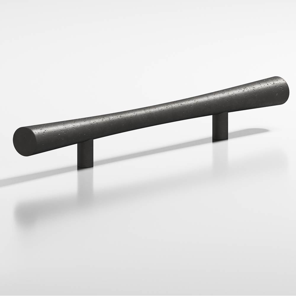 Colonial Bronze - 8'' center-to-center, 15'' overall, 0.75'' max diameter Hourglass Cabinet Pull, Appliance Pull, Door Pull with straight posts hand finished in Distressed Satin Black - Distressed Satin Black