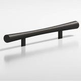 Colonial Bronze - 6'' center-to-center, 9'' overall, 0.75'' max diameter Hourglass Cabinet Pull, Appliance Pull, Door Pull with straight posts hand finished in Frost Black - Frost Black