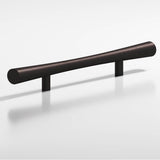 Colonial Bronze - 6'' center-to-center, 9'' overall, 0.75'' max diameter Hourglass Cabinet Pull, Appliance Pull, Door Pull with straight posts hand finished in Matte Dark Statuary Bronze - Matte Dark Statuary Bronze
