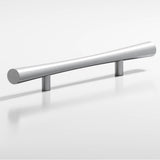 Colonial Bronze - 14'' center-to-center, 23'' overall, 1.25'' max diameter Hourglass Appliance Pull, Door Pull, Shower Door Pull with straight posts hand finished in Matte Satin Chrome - Matte Satin Chrome