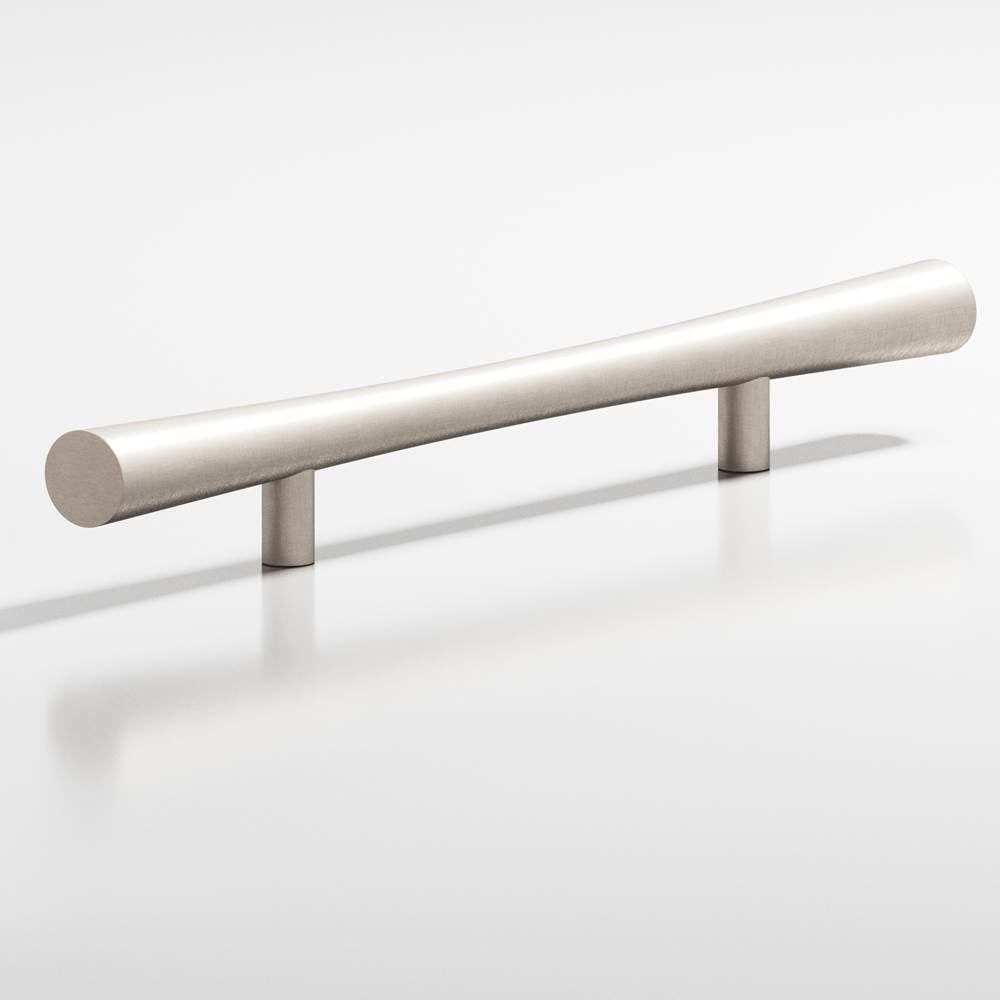 Colonial Bronze - 8'' center-to-center, 10'' overall, 1'' max diameter Hourglass Cabinet Pull, Appliance Pull, Door Pull, Shower Door Pull with straight posts hand finished in Matte Satin Nickel - Matte Satin Nickel