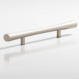 Colonial Bronze - 1'' max diameter custom length Hourglass Pull with straight posts hand finished in Matte Satin Nickel - Matte Satin Nickel