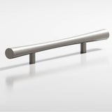Colonial Bronze - 8'' center-to-center, 10'' overall, 1'' max diameter Hourglass Cabinet Pull, Appliance Pull, Door Pull, Shower Door Pull with straight posts hand finished in Frost Nickel - Frost Nickel
