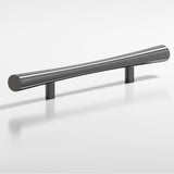 Colonial Bronze - 10'' center-to-center, 18'' overall, 0.75'' max diameter Hourglass Cabinet Pull, Appliance Pull, Door Pull with straight posts hand finished in Graphite - Graphite