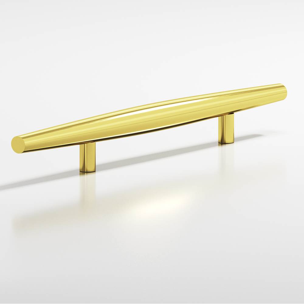 Colonial Bronze - 1'' max diameter custom length Cigar Pull with straight posts hand finished in French Gold - French Gold