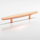 Colonial Bronze - 1'' max diameter custom length Cigar Pull with straight posts hand finished in Satin Copper - Satin Copper
