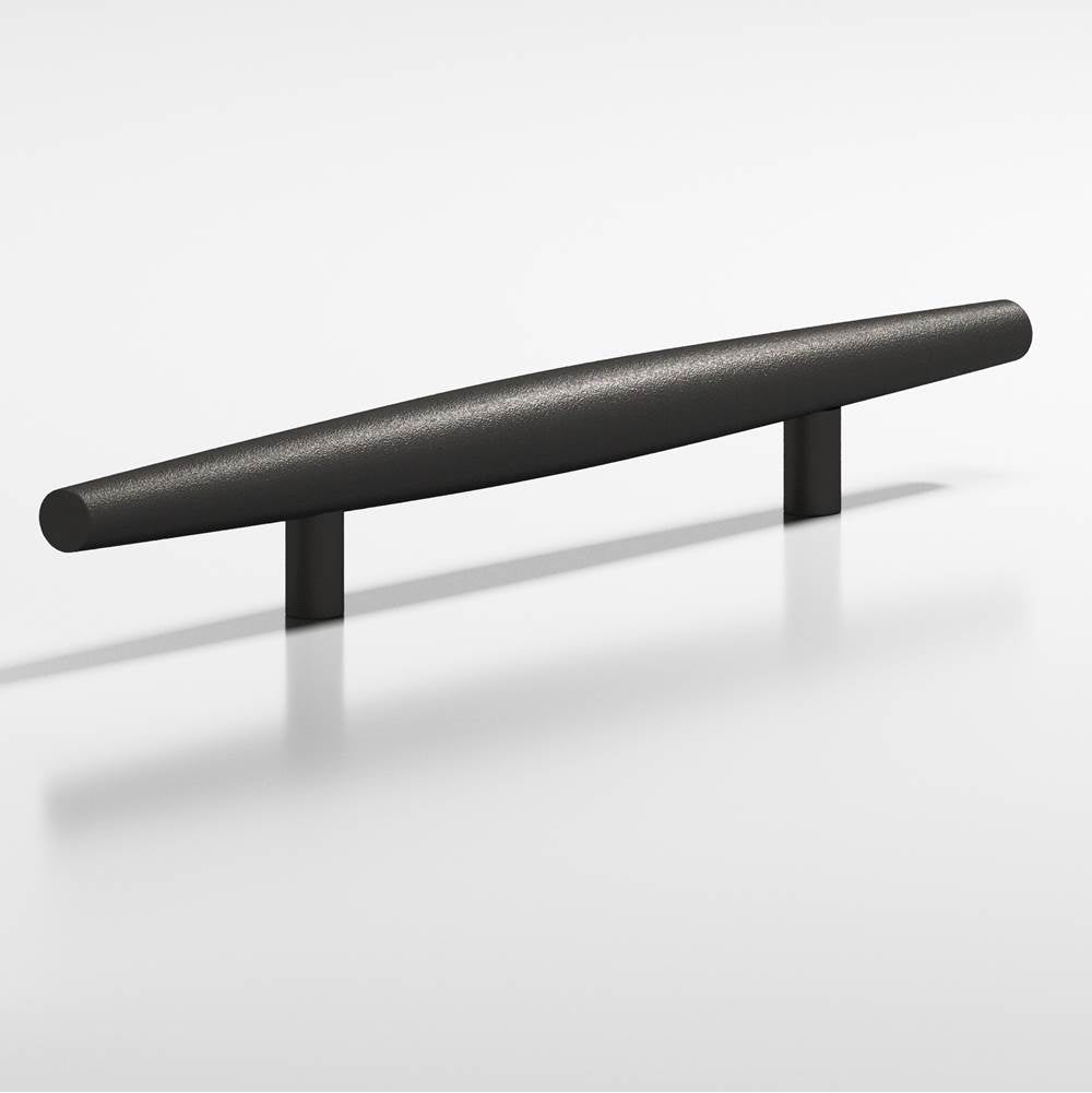Colonial Bronze - 1.25'' max diameter custom length Cigar Pull with straight posts hand finished in Frost Black - Frost Black