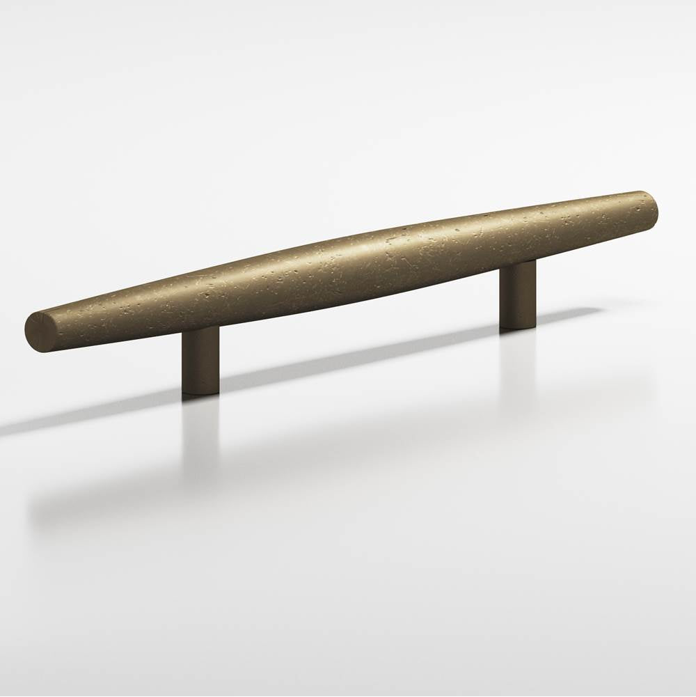 Colonial Bronze - 6'' center-to-center, 9'' overall, 1'' max diameter Cigar Cabinet Pull, Appliance Pull, Door Pull, Shower Door Pull with straight posts hand finished in Distressed Oil Rubbed Bronze - Distressed Oil Rubbed Bronze