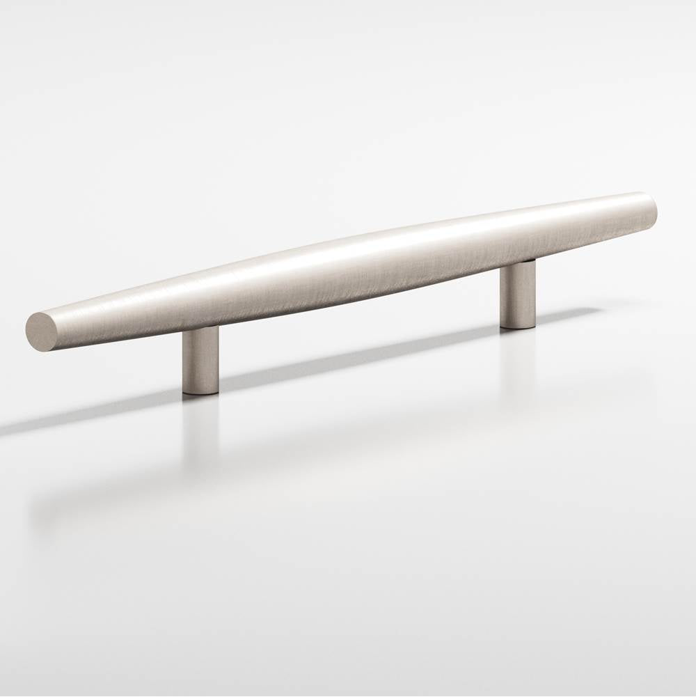 Colonial Bronze - 10'' center-to-center, 18'' overall, 1.25'' max diameter Cigar Cabinet Pull, Appliance Pull, Door Pull, Shower Door Pull with straight posts hand finished in Matte Satin Nickel - Matte Satin Nickel