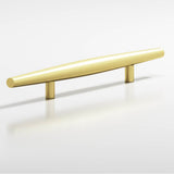 Colonial Bronze - 14'' center-to-center, 23'' overall, 1.25'' max diameter Cigar Appliance Pull, Door Pull, Shower Door Pull with straight posts hand finished in Matte Satin Brass - Matte Satin Brass