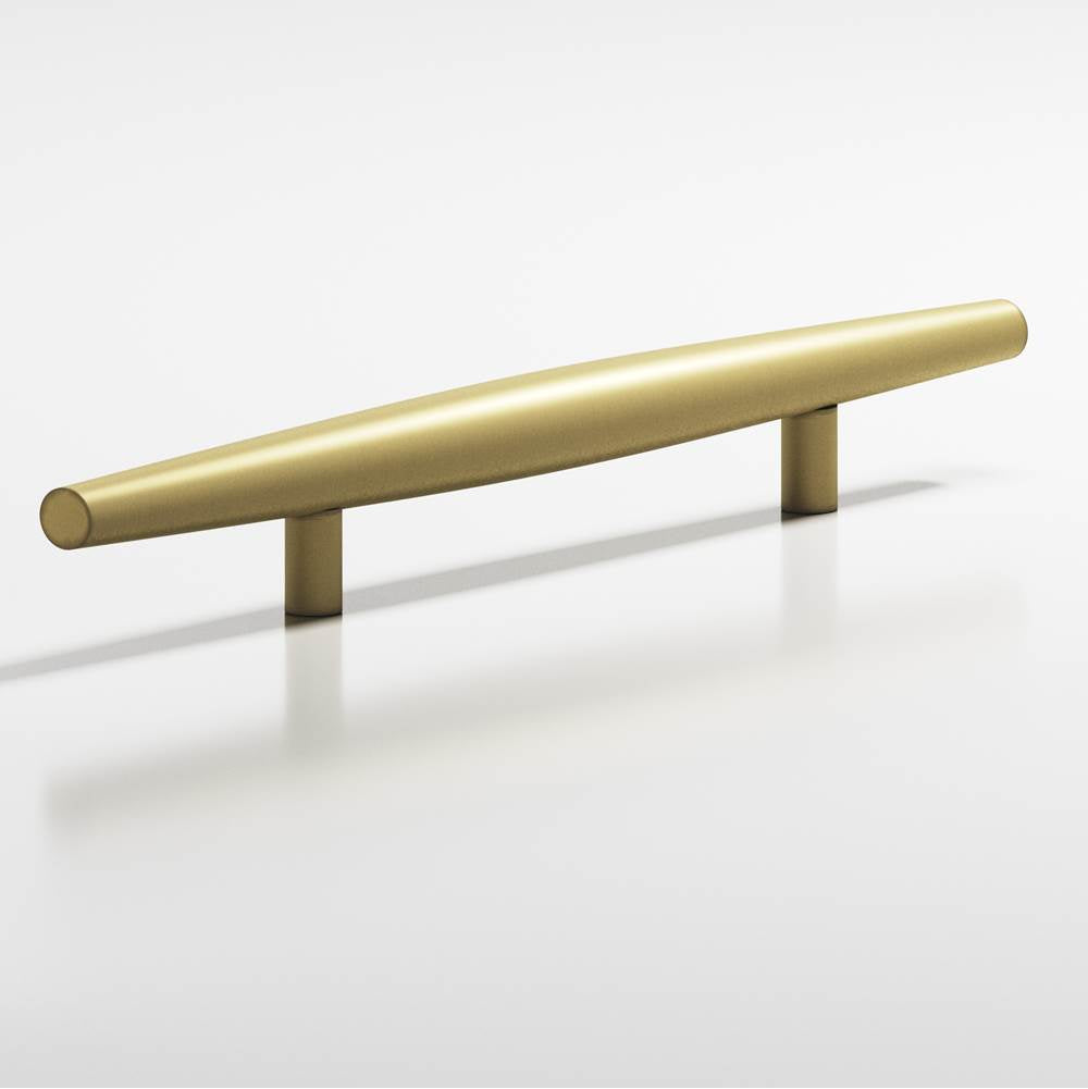 Colonial Bronze - 1'' max diameter custom length Cigar Pull with straight posts hand finished in Matte Antique Satin Brass - Matte Antique Satin Brass